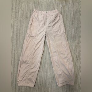 GU Baker Pants with elasticized drawstring waist and hem in light pink